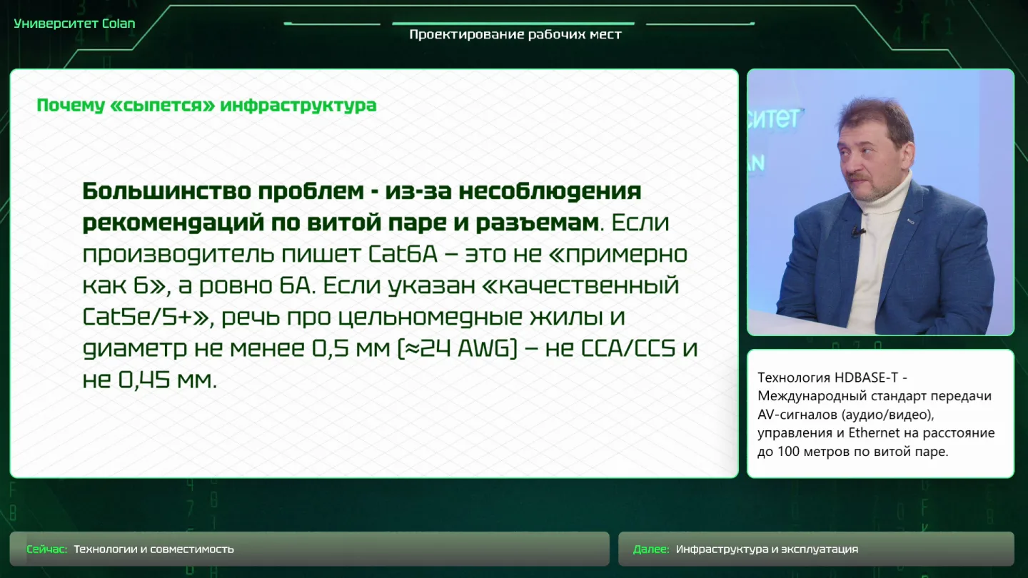 Требования к кабельной инфраструктуре, 00:08:50