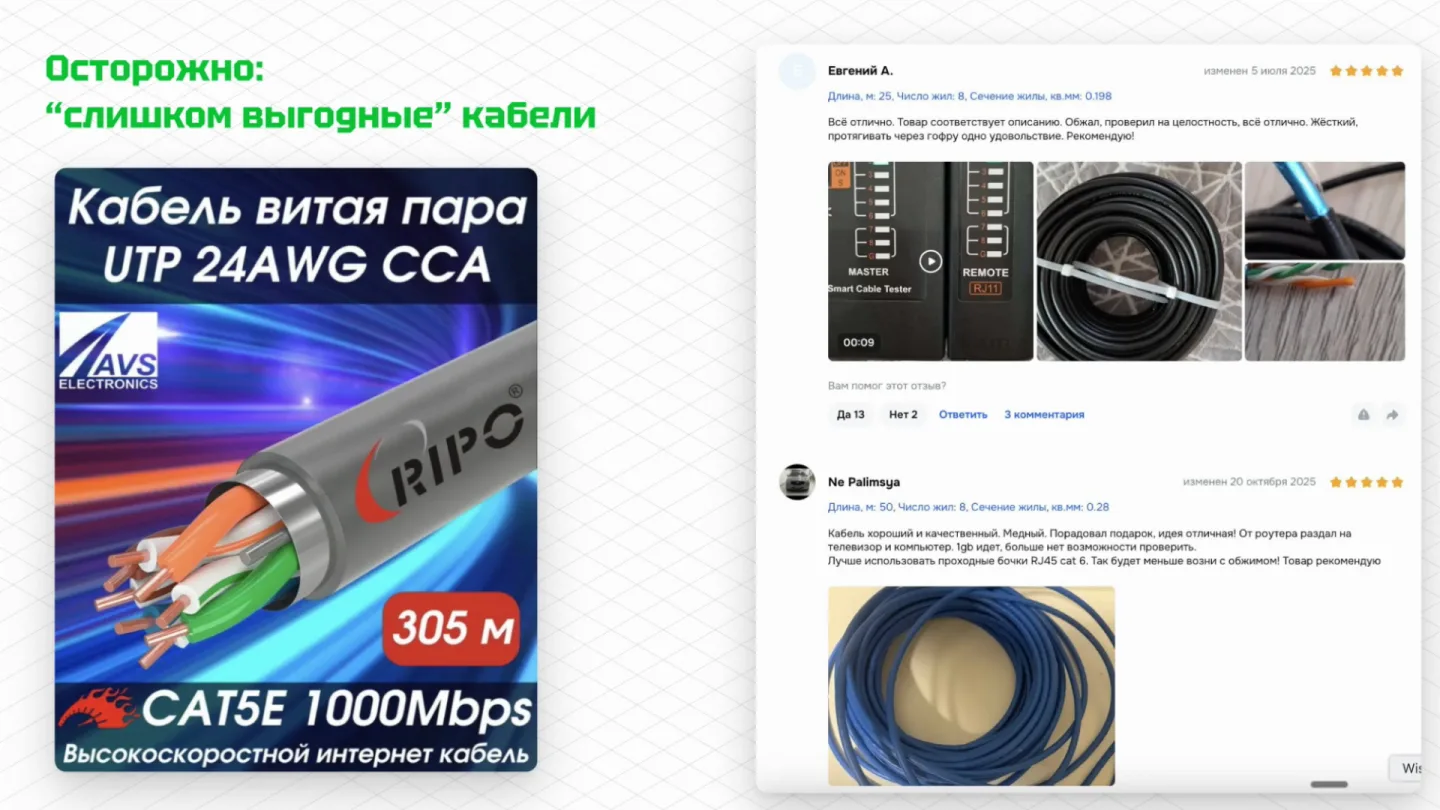 Экономия на омедненном кабеле, 00:14:02