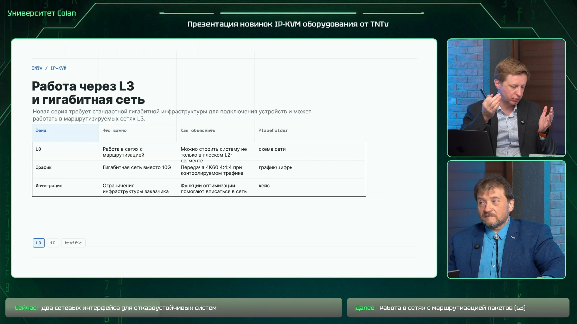Работа через L3 и гигабитную сеть, 00:40:02